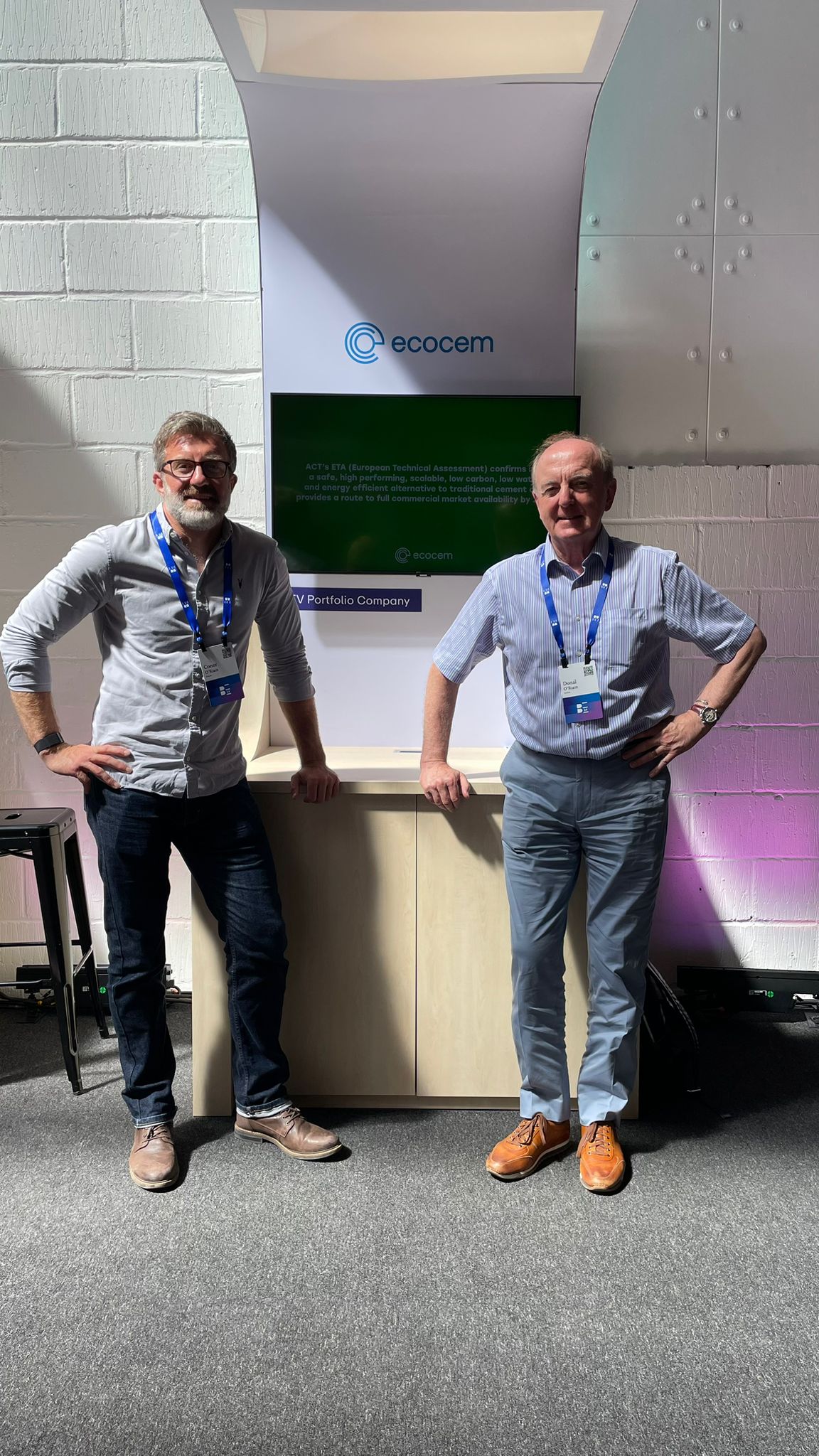 Conor O'Riain and Donal O'Riain at the Breakthrough Energy Summit